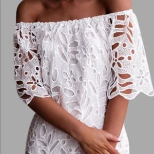 NWT off the shoulder white dress